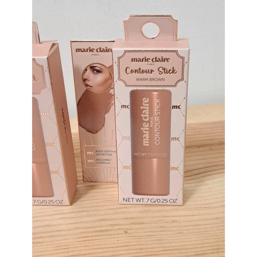 Marie Claire Contour Stick Warm Brown Bundle Of Two  .25 OZ. New In Box